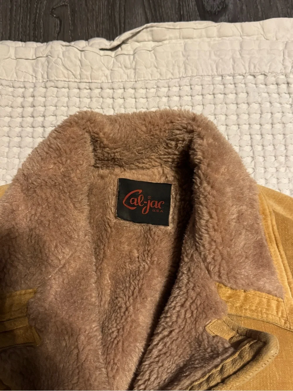 Vintage Corduroy Sherpa Jacket in Mustard